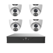 UNV Tri-Guard Fixed Dual-light Turret Network IP + 4K NVR  + 1 TB HDD Storage