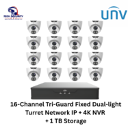 UNV Tri-Guard Fixed Dual-light Turret Network IP + 4K NVR  + 1 TB HDD Storage - Image 6