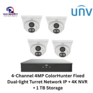 UNV ColorHunter Fixed Dual-light Turret Network IP + 4K NVR  + 1 TB HDD Storage - Image 3