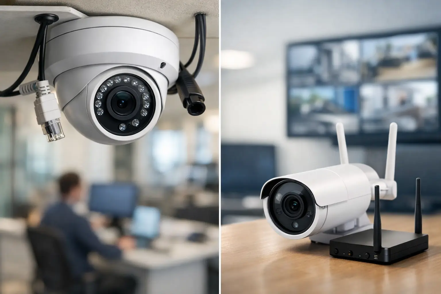 Wired Versus Wireless Surveillance for Business